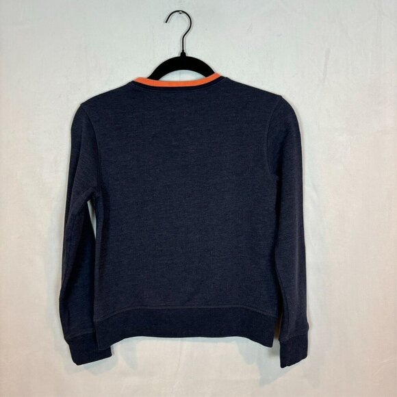 Crewcuts Navy Blue Orange Accent Collar Boys Sweatshirt Size Large 11-12 Classic - Picture 9 of 11